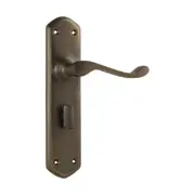 0858P Door Lever Windsor Privacy Pair Antique Brass H200xP60xW45mm