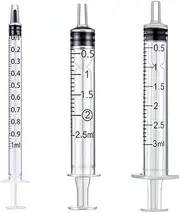 Syringe, Individually Sealed Package, Used to Feed Pets or Small Animals, can Also be Used to Measure Liquids, Scientific Experiments, Medical experiments/1ml/2ml/3ml (3x10 pcs)
