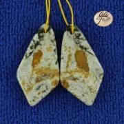 EA15645# 1 Pair Natural genuine Gemstone Ocean Jasper earrings bead