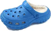 [ELIOGN] Kids Fur Lined Clogs Boys Boys Fuzzy Clogs Girls Garden Clogs Slip-on Winter Warm Clogs for Big Kids Bedroom Slippers Lightweight Outdoor Mules