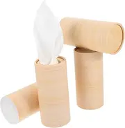 LRXIYODE 4pcs Box Cylinder Tissue Holder for Car Refillable Napkin Dispenser for Travel and Office Versatile Car Essentials for Women Stylish Design for Cup Holders and Decorative Use