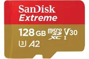SanDisk 128GB Extreme MicroSDXC Memory Card UHS-I U3 C10 V30 A2 190MB/s