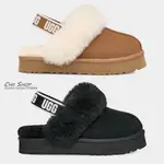 【CHII】UGG KIDS' FUNKETTE 童鞋 大童 絨毛 涼鞋 奶茶棕 黑色