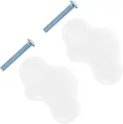 1Set Cloud Shaped Drawer Pull Handles Ceramic Knobs for Dresser Wardrobe Cabinet Artistic Design Cloud Door Handle for Easy Opening