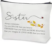 Sister Birthday Gift Makeup Bag for Sister Best Friends Birthday Cosmetic Bag BFF Gift (Sister Makeup Bag-AU)