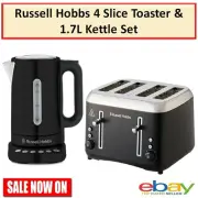 Russell Hobbs Breakfast Maker Set 2/ 4 Slice Toaster & 1.7L Water Kettle Jug War