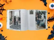 Halloween Gift Idea, Modern Family Photo Album with QR Code Integration