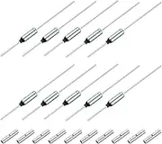 uxcell 10 Pcs Metal Temperature Thermal Fuse SF240Y 240 °C 464 °F 15A 250V Cutoff Thermal Fuse with 20 Pcs BN1.25 Bare Terminal Butt Connector for Motor Transformer Electric Industrial