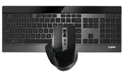 Rapoo 9900M keyboard Mouse included RF Wireless + Bluetooth QWERTY English Black