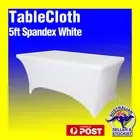 Tablecloths FITTED White Spandex Wedding Trestle Table Cloths 5ft Event Party
