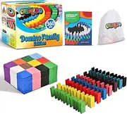 Calmado - Dominos, 360 pcs Dominos Set, Kids Toys Made from Wood, Wooden Domino Family Edition Set + Bag+ Instruction Manual