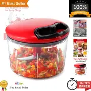 Food Chopper, Pull Onion Chopper Dicer, Hand Powered Food Chopper, Fast Cutti...