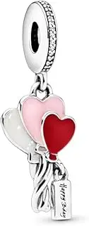 [PANDORA] Jewelry Happy Bday Balloon Dangle Cubic Zirconia Charm in Sterling Silver