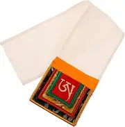 LOPUNER Embroidered Buddhist Scriptures Storage Pouch Brocade Cloth Bag for Jewelry Sundries Portable Zen Book Holder for Travel Outdoor Use