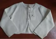 Hope & Henry Girl's Cardigan Sweater light beige Size 2XS NWT
