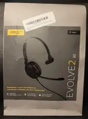 Jabra GN Evolve2 30 HSC140 Corded Headset USB-C Mono (23089-889-879) Black NEW