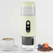 Portable Espresso Machine, 2 in 1 Wireless 15 Bar Pressure Mini Coffee Maker for Travel RV, Hiking, Office, Auto Shut Off and Silent Operation, Beige