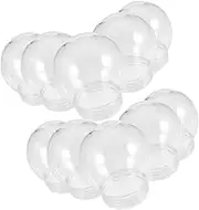 NOLITOY Multi-Functional Candy Jars 10pcs Fillable Christmas Bulb Bottles Decorative Snow Globe Vases