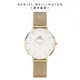 Daniel Wellington 手錶 Petite 32mm米蘭金屬錶-白錶盤-兩色任選(DW00100163 DW00100348)/ 香檳金