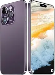 I14 Pro MAX Unlocked Cell Phone, Long Battery Life 6.82" HD Screen Unlocked Phones, 12+512GB Android 14 Smartphone with 128G Memory Card, Dual SIM/Fingerprint Lock/Face ID/GPS (Purple, 12+512)