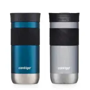 Contigo® SNAPSEAL™ Insulated Stainless Steel Travel Mug with Grip 16oz. Blueb...