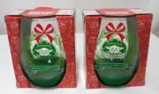 Star Wars Mandalorian Grogu Baby Christmas Yoda Wine Glass Set 2 glitter NEW NWT