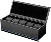 [CFZSALK] Watch Box Watch Holder Storage Box Watch Box Carbon Fiber Men And Women 5 Slot Jewelry Bracelet Display Watch Case (Color : Onecolor) KeYJ