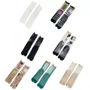 Women Split Toe Glass Fiber Kimono Tabi Socks Asymmetric Thin Mesh Hosiery