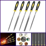 Mini Hand Metal File Set Total Length 6.3 5pcs Strength Alloy Steel Needle Files