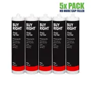 5x Gap Filler 450g White Cartridge BuyRight No More Gaps Acrylic Sealant 5pc