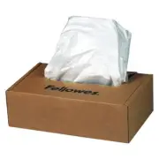 Fellowes Powershred Waste Bags, White, Carton Of 100 Bags (PKG of 2)