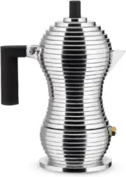 Pulcina Espresso Coffee Maker, Black, 1 Cup Capacity
