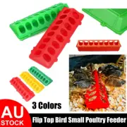 Plastic Flip Top Small Poultry Feeder Drinker with Holes for Pigeon Quails Birds
