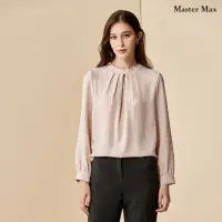 在飛比找momo購物網優惠-【Master Max】彈性氣質小立領雪紡長袖上衣(8227
