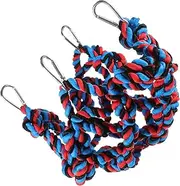 Kisangel Large Pet Climbing Net Colorful Woven Parrot Hammock Birds Play Gym Toy Rope Material Easy Install Hanging Rope