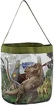 Jurassic World Dinosaurs Collapsible Nylon Basket Bucket Toy Storage Tote Bag
