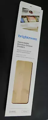 Brightroom Set of 2 Bamboo Spring Loaded Expandable Drawer Dividers (12" to 18")