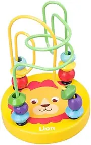 ifundom 1 Set Lion Style Wooden Bead Maze for Boys and Girls Toys Toddler Baby Toy Counting Beads Paint
