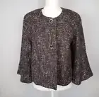 jones new york BLAZER & Skirt SUIT Jacket,SZ PM Skirt 2P Tweed brown cream