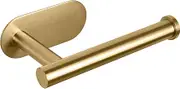 NearMoon Toilet Paper Holder Self Adhesive, Premium Thicken SUS304 Stainless Steel Rustproof Adhesive Toilet Roll Holder no Drilling for Bathroom, Kitchen, Washroom (1 Pack, Brushed Gold)