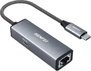 BENFEI USB-C to Ethernet Gigabit Adapter with 100W Power Delivery, Thunderbolt 3/4 to RJ45 Ethernet LAN Network Adapter Compatible with iPhone 15 Pro/Max, MacBook Pro/Air 2023, iMac
