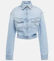 [Off-White] Off-White Toybox cropped denim jacket AU 4 blue