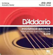 D'Addario Guitar Strings 12 String 12-52 Phosphor Bronze 1 Set