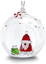 Christmas Ornament Holiday Cheers Santa Claus Ball Crystal Ornament