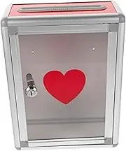 VALICLUD Lockable Wall Mounted Suggestion Box Durable Design for Office Entryway Voting Use Secure Mailbox with Slot for Complaints and Donations Space Saving Storage