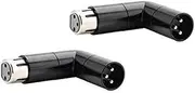 Lrocaoai 2Pcs Rotatable XLR Angle Adapter Dual Male and Female L-Shaped Connector Metal Adapter with 4 Adjustable Angle Positions, 500453200A1