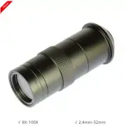 8X-100X C-Mount Microscope Lens C Mount Zoom Lens 25MM For Microscope Camera