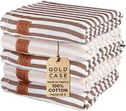 GOLD CASE Turkish Beach Towel Bath Towels MYRA Series - Set of 5 - XXL Oversized 70x40 inches -100% Cotton - Super Soft - Quick Dry Lightweight Sand Free Turkish Towel (Beige-Brown)