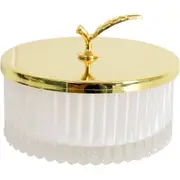 LVD Glass Trinket Box Storage Home Tabletop Decor Round 9.5cm Wilde Jungle