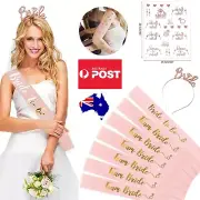 Bride To Be Team Bride Sash Tiara Sticker Hens Night Bridal Shower Party Package